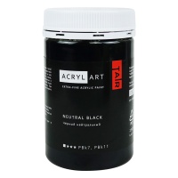 Чёрная нейтральная, краска "Акрил-Арт", банка 250 мл