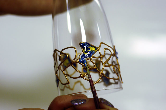 Роспись бокалов красками по стеклу