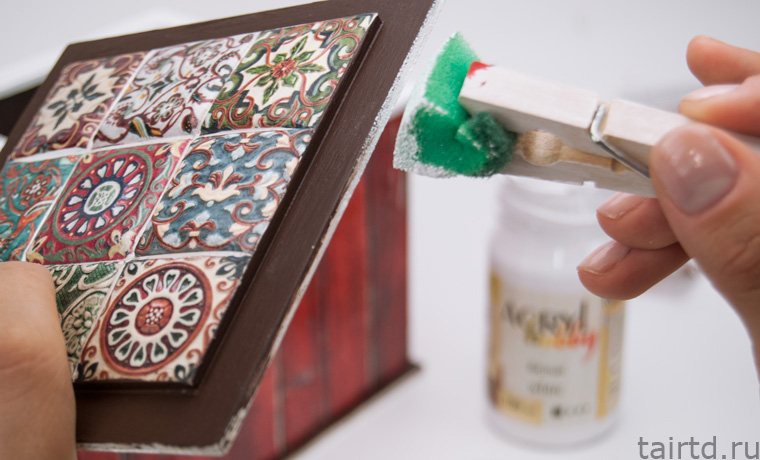 Декупаж новогоднего короба для сладостей Декупаж новогоднего короба для сладостей