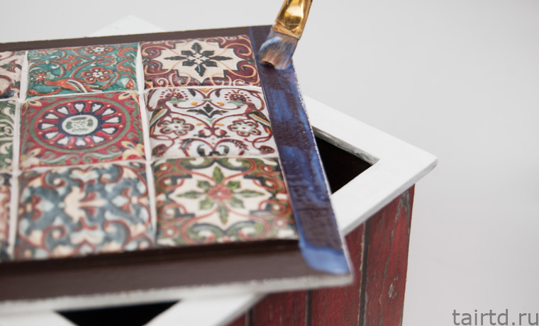 Декупаж новогоднего короба для сладостей Декупаж новогоднего короба для сладостей