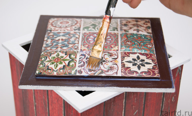 Декупаж новогоднего короба для сладостей Декупаж новогоднего короба для сладостей