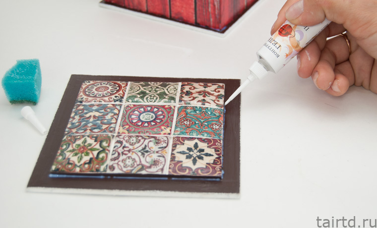 Декупаж новогоднего короба для сладостей Декупаж новогоднего короба для сладостей