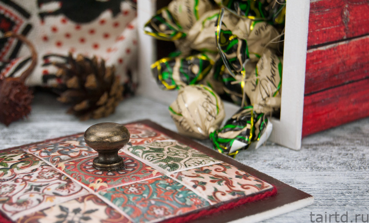 Декупаж новогоднего короба для сладостей Декупаж новогоднего короба для сладостей