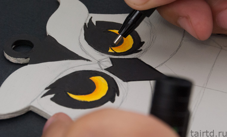 Игрушка «Сова-дергунчик» с точечной росписью Игрушка «Сова-дергунчик» с точечной росписью