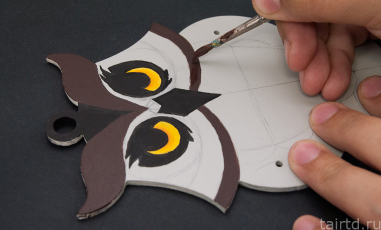 Игрушка «Сова-дергунчик» с точечной росписью Игрушка «Сова-дергунчик» с точечной росписью