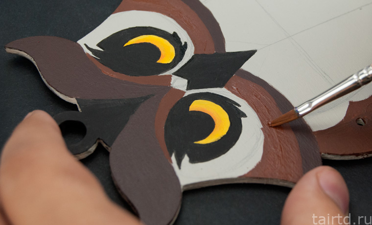 Игрушка «Сова-дергунчик» с точечной росписью Игрушка «Сова-дергунчик» с точечной росписью