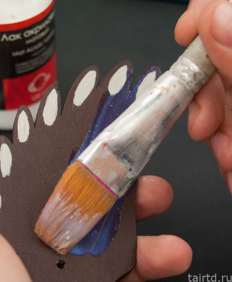 Игрушка «Сова-дергунчик» с точечной росписью Игрушка «Сова-дергунчик» с точечной росписью