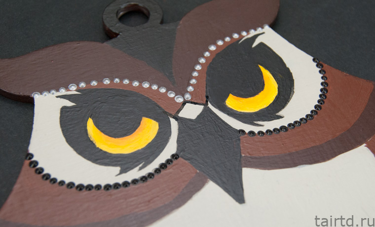 Игрушка «Сова-дергунчик» с точечной росписью Игрушка «Сова-дергунчик» с точечной росписью