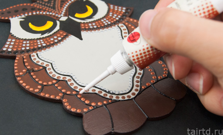 Игрушка «Сова-дергунчик» с точечной росписью Игрушка «Сова-дергунчик» с точечной росписью