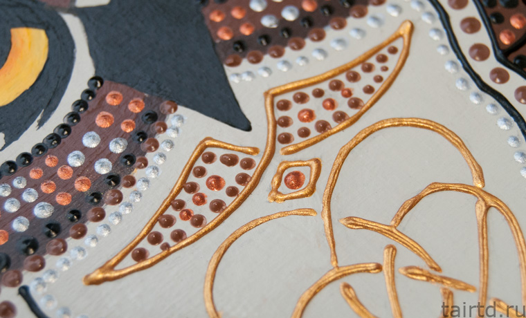 Игрушка «Сова-дергунчик» с точечной росписью Игрушка «Сова-дергунчик» с точечной росписью