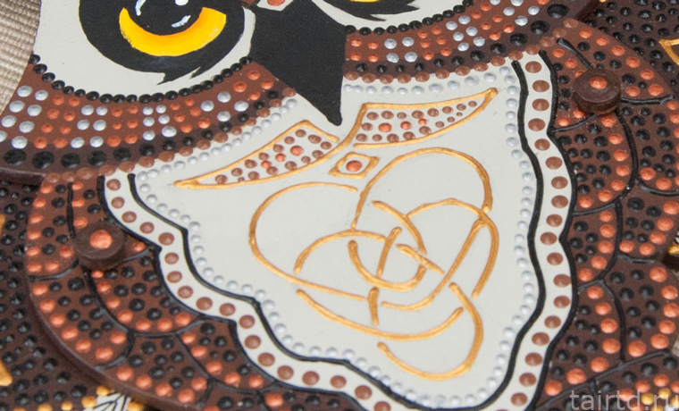 Игрушка «Сова-дергунчик» с точечной росписью Игрушка «Сова-дергунчик» с точечной росписью