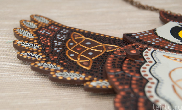 Игрушка «Сова-дергунчик» с точечной росписью Игрушка «Сова-дергунчик» с точечной росписью