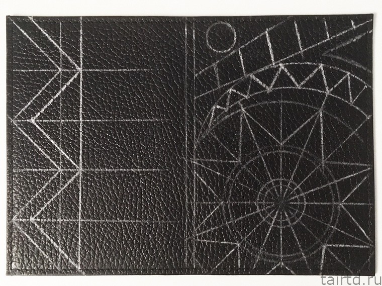 Декор обложки на паспорт точечной росписью Стильная мужская обложка для паспорта в технике точечной росписи