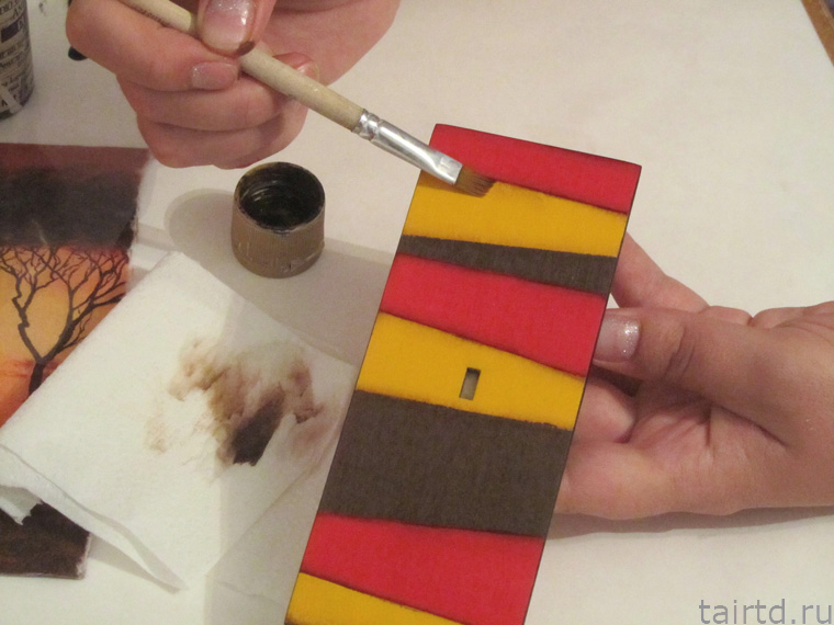 Делаем короб для чая «Яркая Африка». Декупаж и точечная роспись. Делаем короб для чая «Яркая Африка». Декупаж и точечная роспись.