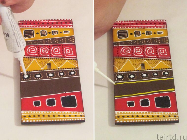 Делаем короб для чая «Яркая Африка». Декупаж и точечная роспись. Делаем короб для чая «Яркая Африка». Декупаж и точечная роспись.