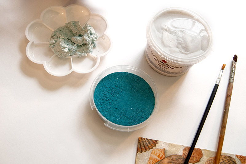 Объемный декупаж с рельефной пастой Объемный декупаж с рельефной пастой